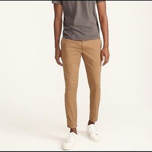 J crew 250 skinny fit pants stretch chino river brown